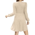 thumbnail image 5 of Sampeel Womens Square Neck Long Sleeve Fall Dresses Casual Babydoll Sweater Dress, 5 of 6