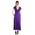 thumbnail image 3 of 24seven Comfort Apparel Empire Waist V Neck Maternity Maxi Dress, 3 of 4