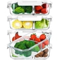 thumbnail image 1 of [Recipientes para preparación de comidas] M MCIRCO Glass, paquete de 5, 1,1 L, 2 compartimentos, 1 of 6
