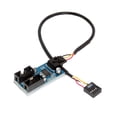 thumbnail image 2 of 9 Pin USB Header Multiplier Male 1 to 4 Female/Male 1 to 2 Female Interface USB 1 to 2 Cable, 2 of 4