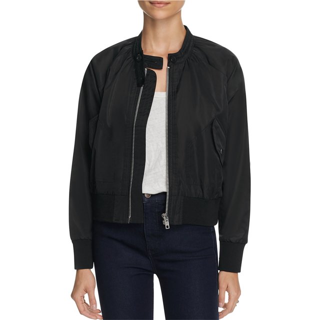 Free People - Chaqueta bomber de medianoche para mujer, negra, pequeña