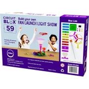 E-Blox: Circuit Blox: BYO Fan Launch Light Show - 59 Projects, Build Your Own LED Brick Kit, Fun Electrical Circuit Activities, DIY STEM, Kids Ages 8+