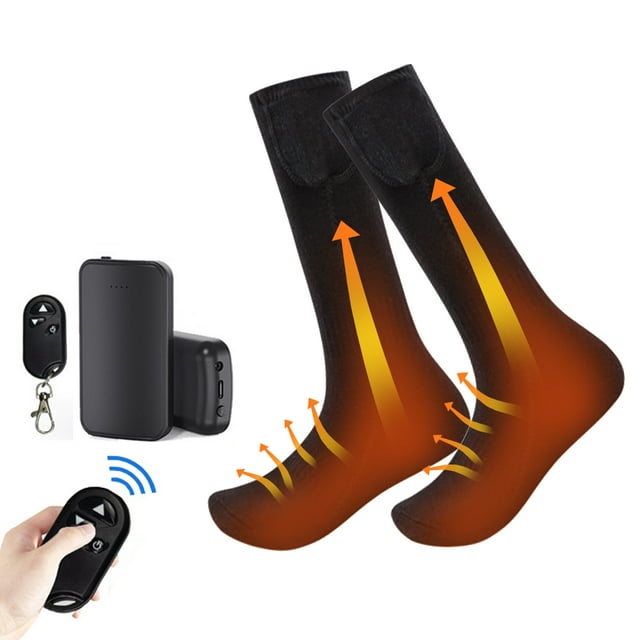 Electric Heating Socks Intelligent Remote Control Shaking Activated Warm Winter Socks for Skiing Snowboarding Hiking Outdoor Sports