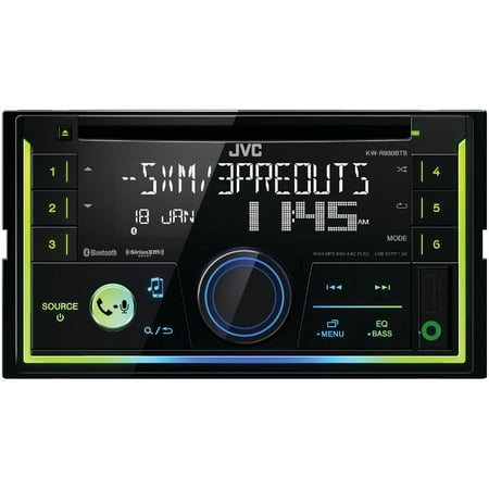 JVC Mobile KW-R930BTS Double-DIN In-Dash AM/FM CD Receiver with Bluetooth & SiriusXM (Best Internet Ready Receiver)