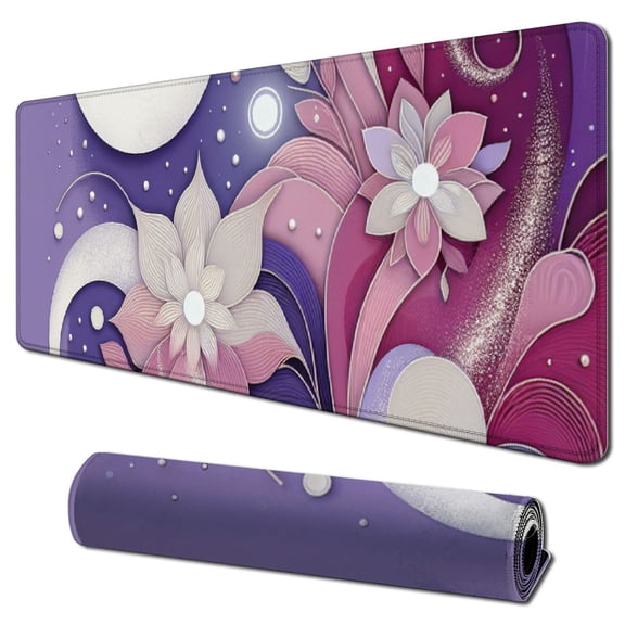 Upgraded Extended Gaming Mouse Pad, Keyboard Wrist Rest Pad, Wrist Support Mousepad Set, Large Rubber Base Stitched Edges, Multifunctional Desk Pad,