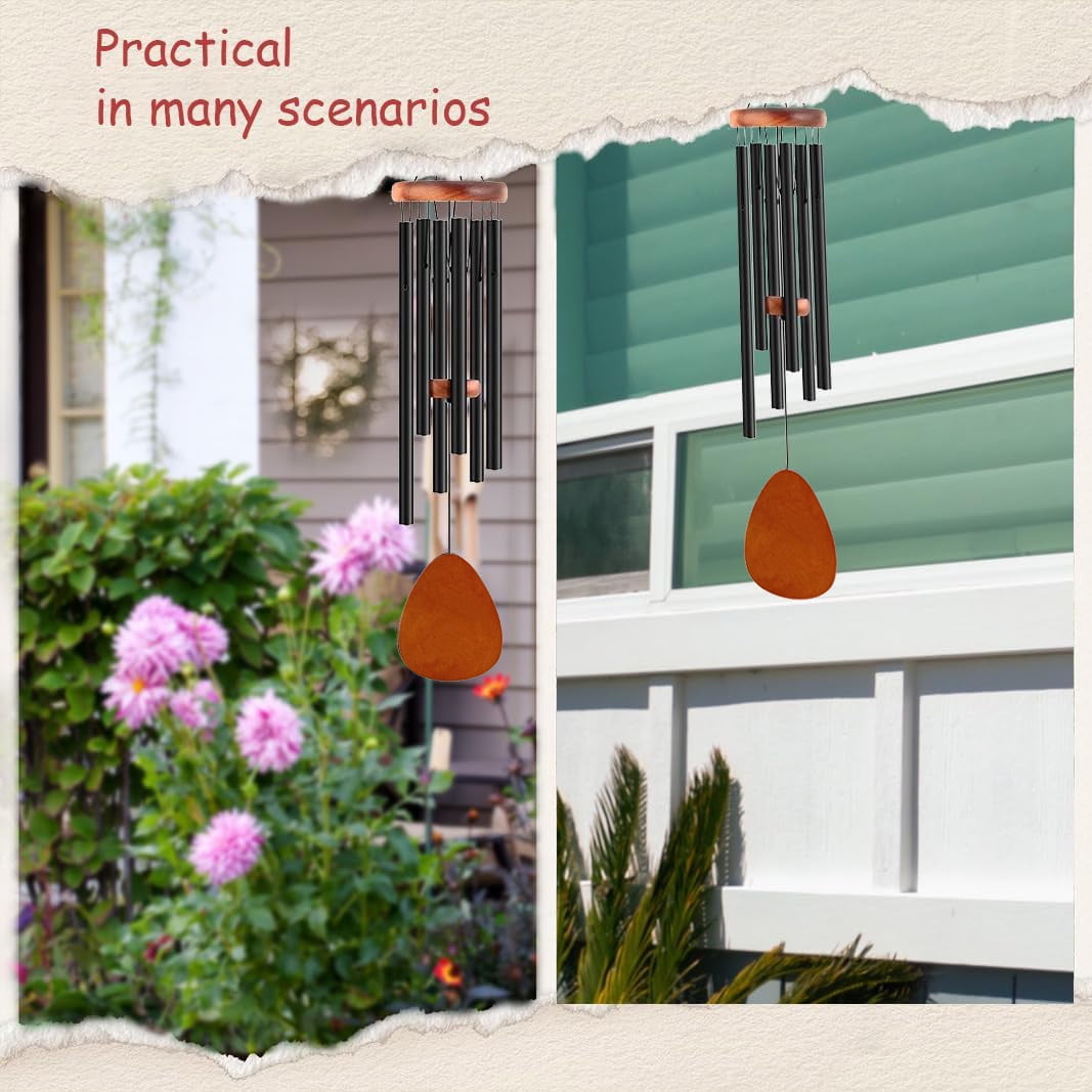 ​​Mother's Wind Chime Gift - Floral Design & Soothing Sounds for Birthday, Christmas, Mother’s Day - Durable Outdoor/Indoor Decor