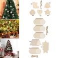 thumbnail image 2 of 30Pcs/set Wooden Christmas Craft Shapes DIY Xmas Tree Decoration Hanging Baubles, 2 of 3