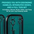 thumbnail image 5 of SereneLife Firewood Storage Rack - Heavy Duty Wood Stackers Organizer, 220 lbs. weight Log Capacity, 5 of 7