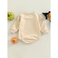 thumbnail image 4 of Bagilaanoe Newborn Baby Girl Boy Halloween Romper Sweatshirt Long Sleeve Bodysuit Ghost Print Pullover 6M 12M 18M 24M Infant Fall Tee Tops, 4 of 7