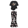 thumbnail image 3 of Tiijoy Valentine's Day Girls Outfits Short Sleeve T-Shirt with Flare Pants, Sizes 9-10, 3 of 4