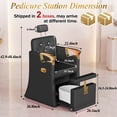 thumbnail image 5 of KIGOTY Reclining Pedicure Chair No Plumbing, Pedicure Station with Massage Foot Bath & Hidden Storage Platform, Height Adjustable Lift Spa Chair for Salon Home Nail Tech, Black-Gold, 5 of 11