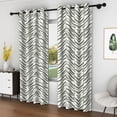 thumbnail image 4 of Lfeey Striped Abstract Blackout Curtains, Zebra Print Green Room Privacy Drapes, 42x72 inch, 2 Panels, 4 of 6