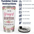 thumbnail image 4 of Sisters Gifts from Sister, Youngest Sister Tumbler with Lid 20 oz Stainless Steel, Seester Like A Sister Mug, Birthday Gifts for Sister, 4 of 6