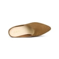thumbnail image 4 of BLISSFUL STEP Women's Slides Block High Heels Slip on Pointed Toe Slide Mules Brown 5.5, 4 of 8
