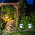 thumbnail image 4 of MasteelfCA 2-LEDs Solar Stigma Light Outdoor Solar Power Lamp Waterproof Outside Lamp Courtyard Wall Light Lighting Tool (White Light), 4 of 8