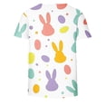 thumbnail image 4 of Enjoytime Womens Tops Easter Bunny Graphic Crewneck Shirt Casual Funny Short Sleeve Tee Shirts, 4 of 5