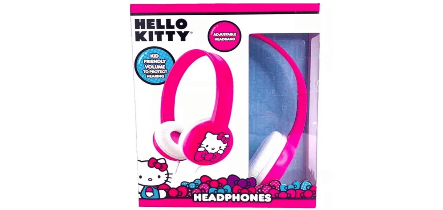 Hello Kitty Kid Friendly Headphones Adjustable Headband
