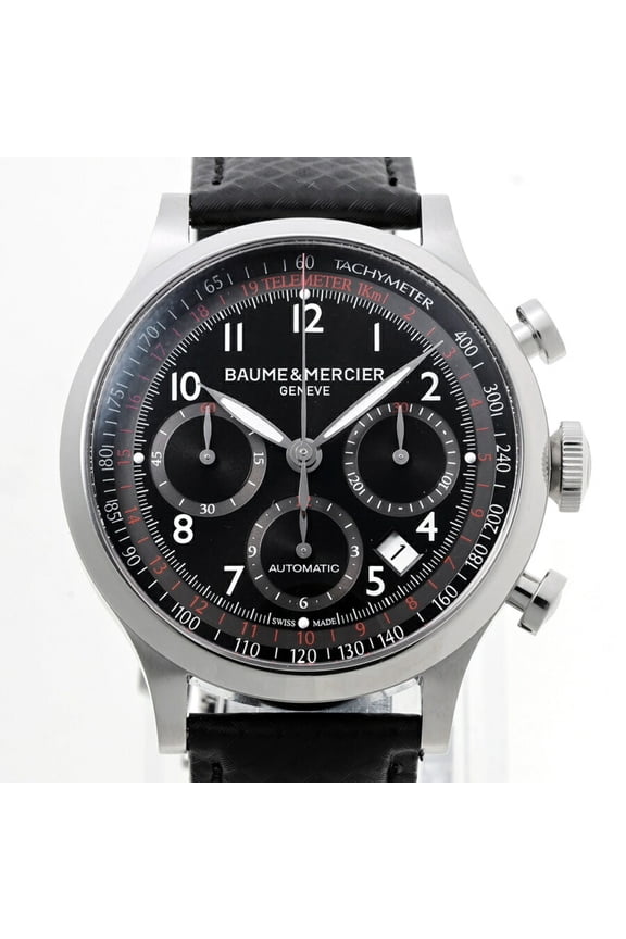 Pre-Owned Baume & Mercier Capeland 65687 Black Automatic Watch 70258