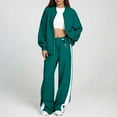 thumbnail image 2 of SGMVNU Womens Sweatsuits 2 Piece Set Tracksuit Jogging Suits Long Sleeve Zip up Sweatshirt and Sweatpants Jogger Sweatsuit Sets(Dark Green, S), 2 of 3