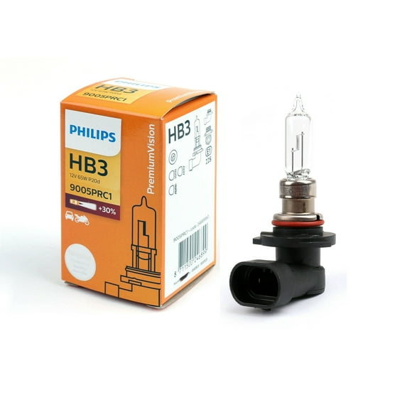Philips HB3 9005 PR 12V 65W P20d Premium Vision Standard Halogen Lamps 9005prC1 Pack of 1 Bulb