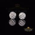 thumbnail image 3 of King of Bling's 0.05ct Diamond Sterling Silver White For Men's & Women's Stud Round Earrings, 3 of 14