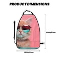 thumbnail image 6 of Kdxio Cool Cat Pink Sunglasses Print 2 Pack Car Kick Mat Seat Cover Back Protector Mat with Pockets for Organizer Backseat Protector and Storage Anti Kick Pad for Vehicles, 6 of 6