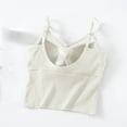 thumbnail image 5 of AherBiu Crop Tops for Women Going out Top Stretch Yoga Tank Tops with Built in Bra Pajamas Camisole Undershirt, 5 of 7