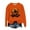 Orange-Halloween Shirts, variant on Jsaierl Halloween Sweatshirts for Women Spooky Pumpkin Ghost Graphic Sweatshirt Trendy Crewneck T-shirt Long Sleeve Holiday Pullover Tops Halloween Gifts