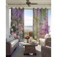 thumbnail image 3 of Spring Flower Blackout Curtains for Bedroom 45 Inch Length 2 Panels Set, Garden Blossom Fantasy Floral Pastoral Oil Painting Thermal Energy Saving Window Treatment Curtains Blackout Drapes 52"x45", 3 of 8