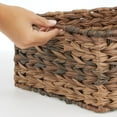 thumbnail image 5 of mDesign Woven Farmhouse Pantry Food Storage Bin Basket Box, 6 Pack - Brown Ombre, 5 of 9