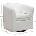 thumbnail image 2 of Chaise Club Pivotante en Simili Cuir Souta, Ivoire, 2 of 6