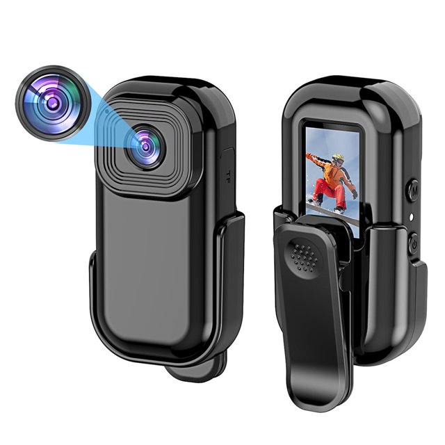 Cámara corporal portátil jixopn HD 1080P con clip trasero para pantalla, grabación de video, cámara de bolsillo, grabación circular, grabadora de ciclismo de mano, gran angular de 140 grados,