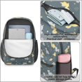 thumbnail image 4 of Dinosaur and Star Gray Pattern 17" Waterproof Oxford School Backpacks for Teens, S-Shape Padded Straps, for School, Travel, Hiking, Camping, 4 of 5