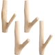 thumbnail image 1 of 4 Pieces Natural Wood Hook,wooden Hook,cylinder Wall Coat Hook Decorative Hook,wooden Hook For Hanging Coats Hats Bags Towels(width 2 - 3 Cm), 1 of 5
