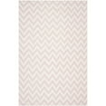 thumbnail image 7 of SAFAVIEH Dhurrie Bentley Chevron Zigzag Wool Area Rug, Pink/Ivory, 9' x 12', 7 of 7