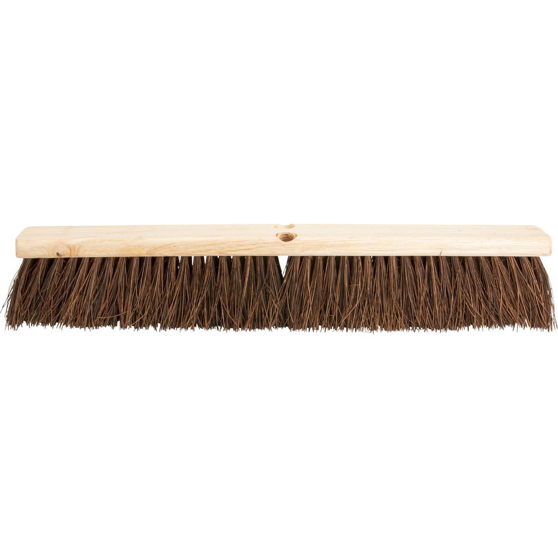 Genuine Joe 24" Push Broomhead - Palmyra Bristle - 3.50" Handle Diameter - 24" Overall Length - Lacquered Wood Handle - 12 / Carton