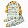 thumbnail image 4 of NOLDARES Toddler Baby Boy Clothing Sets Solid Color Long Sleeve Tops and Pants Kids 2pcs Outfits Size:3-6 M,White, 4 of 6