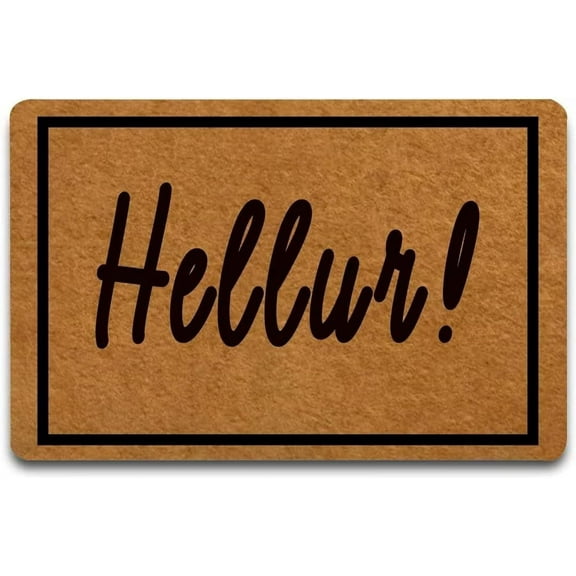 Doormat Hellur Indoor Outdoor with Rubber Backing Rug Non-Slip Door mat, Easy to Clean Entry Front Floor Mat Funny Home Decor, 24 x 16 Inches.