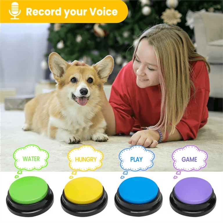 Dog Training Buttons Spraakopnameknop Voor Dieren - 3 Stuks, 30 Sec Opname | Leer Je Hond Praten Via Knoppen | Interactief Speelgoed Communicatie Met Huisdieren