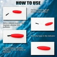 Red 10Pcs Peg Floats Catfish Fishing Bobbers Foam Rig Float Crappie
