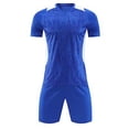 thumbnail image 2 of ITSAME Boys Soccer Uniform Set Short Sleeve Top and Shorts 2-Piece Kids Football Training Outfits Blue Size 14, 2 of 5