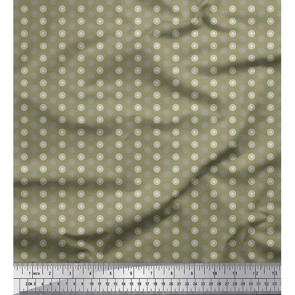 Soimoi Velvet Fabric Artistic Floral Shirting Printed Fabric 1 Yard 58 Inch Wide