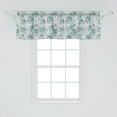 thumbnail image 2 of Ambesonne Floral Window Valance, Swirls Daisy Bouquet, 42" x 18", Sky Blue Grey Apricot, 2 of 3