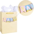 thumbnail image 3 of 13" Large Gift Bag (2 Pack) with Tissue Paper for Baby Shower - Yellow Design, 3 of 6