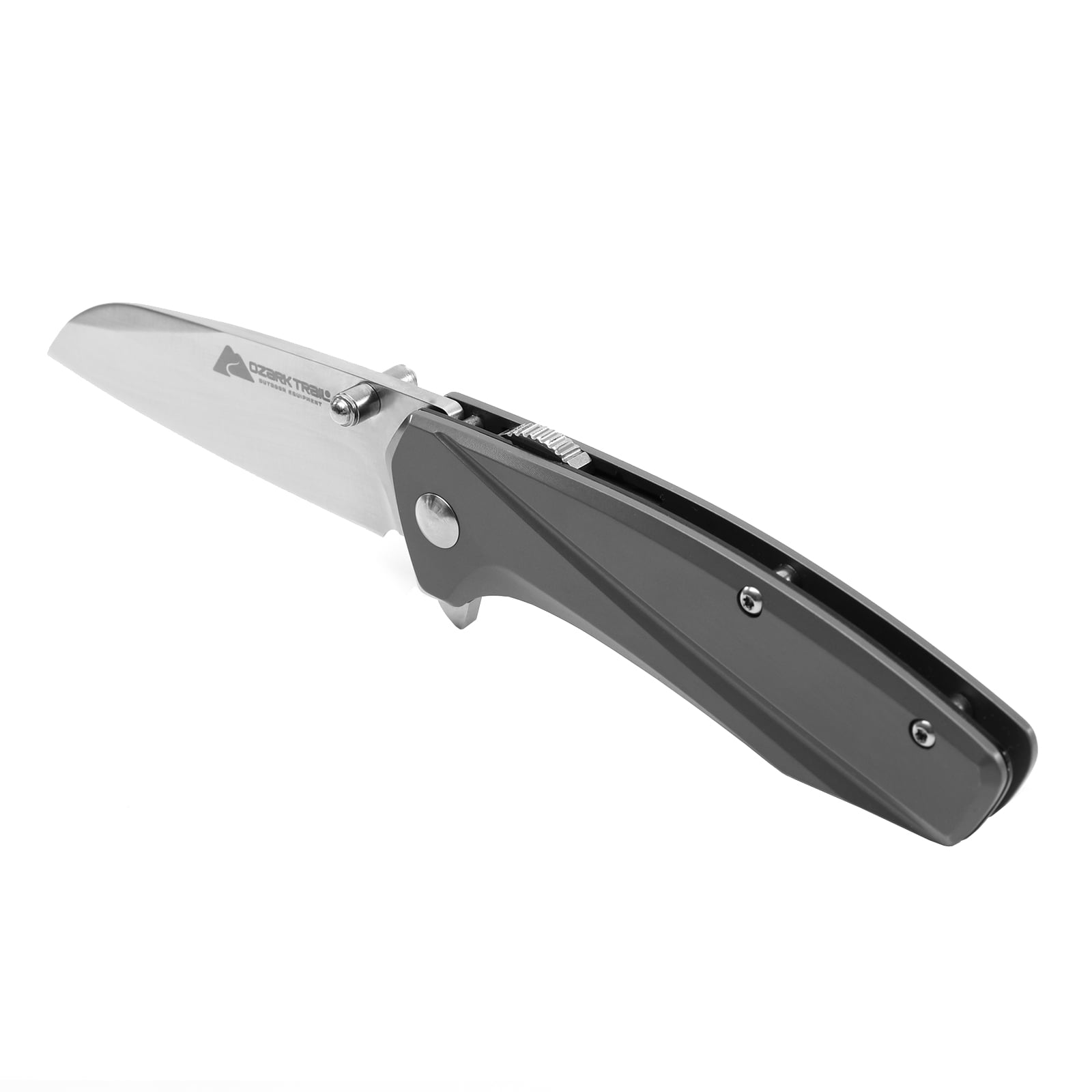 Ozark Trail 4 inch Spring Assited Folding Knife Pocket Knife Black Stainless Steel Blade Material