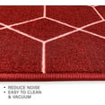 thumbnail image 5 of Custom Size Runner Rug Hexagon Trellis Design Red Color 26 or 31 inch Wide Pick Your Length Non-Slip Rubber Backing Stair Runner, 5 of 5