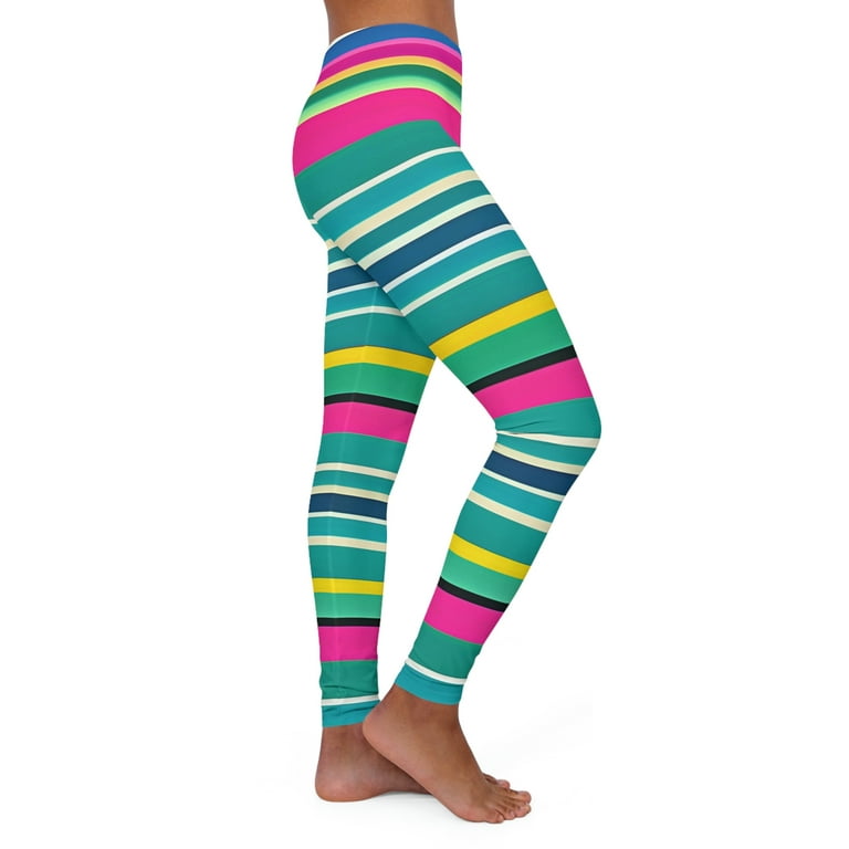 Colorful 2025 striped leggings