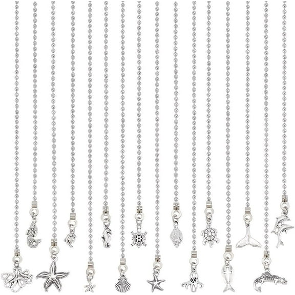 16 Styles Sea Animal Ceiling Fan Pull Chain 13.19 Inch Decorative Fan Pull Chain Pendant Extension Ceiling Fan Danglers Ornaments