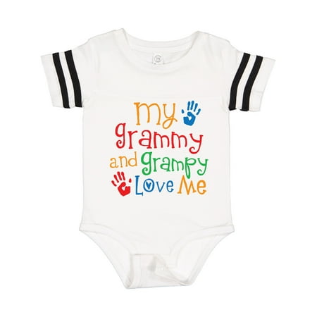 

Inktastic My Grammy and Grampy Love Me Gift Baby Boy or Baby Girl Bodysuit