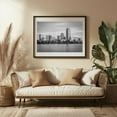 thumbnail image 3 of Charles River & the Boston Skyline B&W - Boston Massachusetts Photography Cityscape Skyline Black and White Architecture Boat Black Framed Wall Art Print 5 x 7 inches, 3 of 4